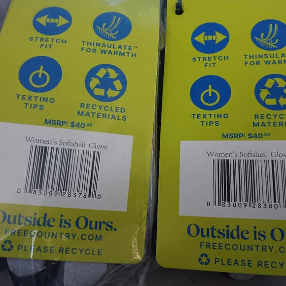 Free Country Women's Touchscreen Compatible Insulated Warm Softshell Glove-Offer - Picture 8 of 8